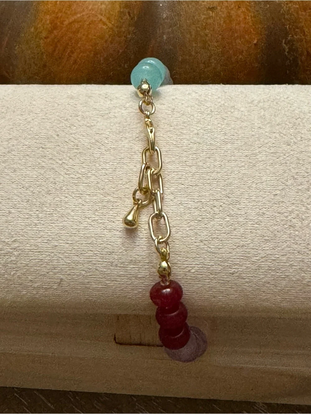 Multicolor Beaded Women’s Bracelet - Gold Accents